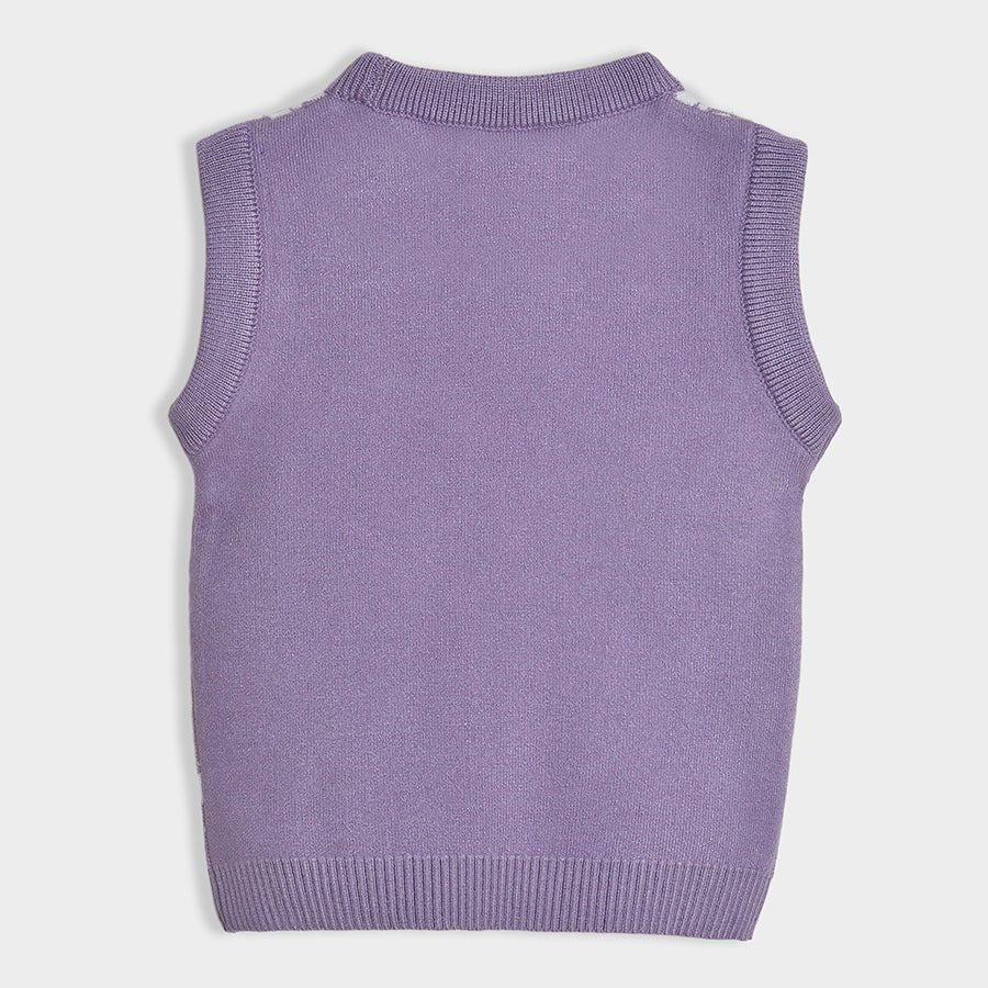 Bonjour Violet Knitted Sweater Sweater Half Sleeves 3