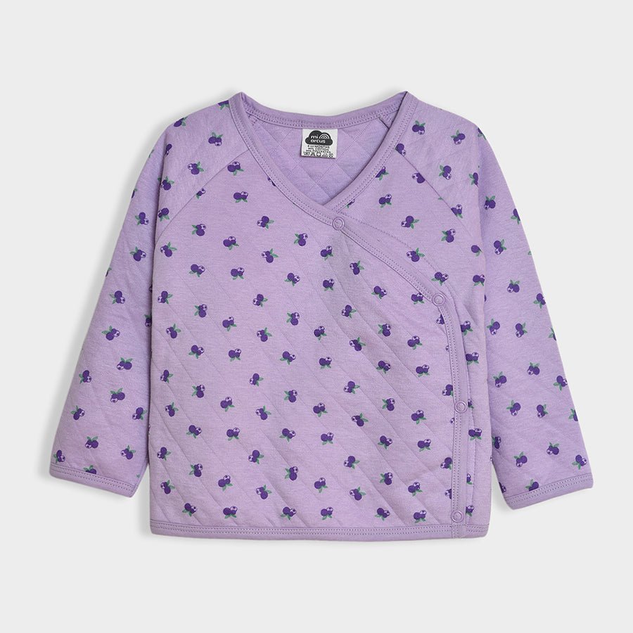 Bounjour Lilac Wrapover Top & Pajama Set Wrapover T-Shirt - Pyjama Set 2