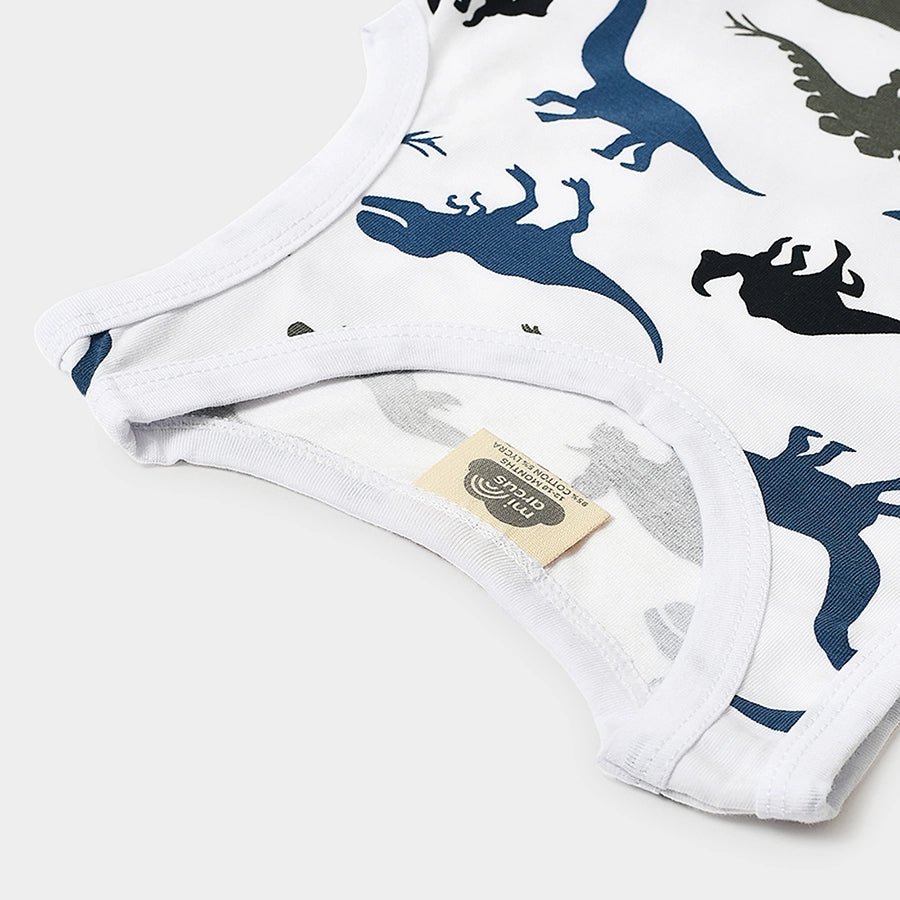 Boys Dino Print Shorts and Vest Set Shorts - Vest Set 7