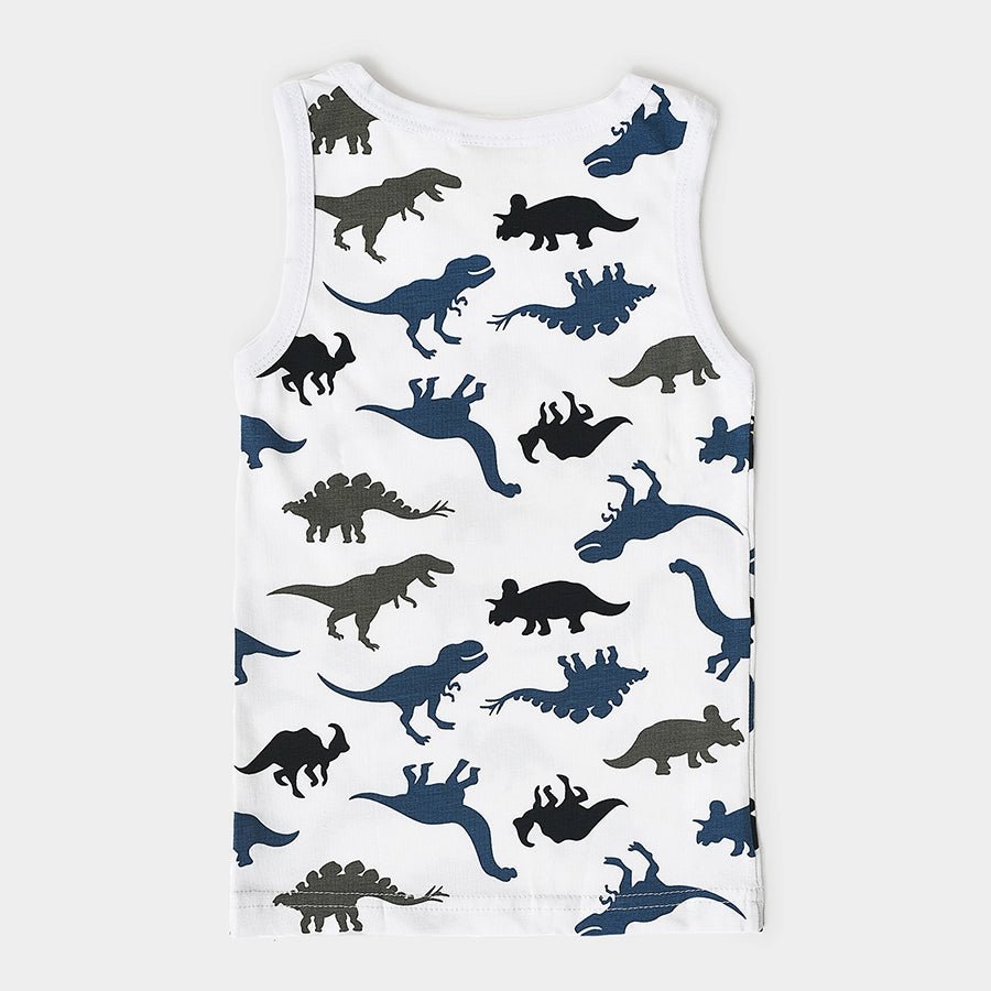Boys Dino Print Shorts and Vest Set Shorts - Vest Set 3