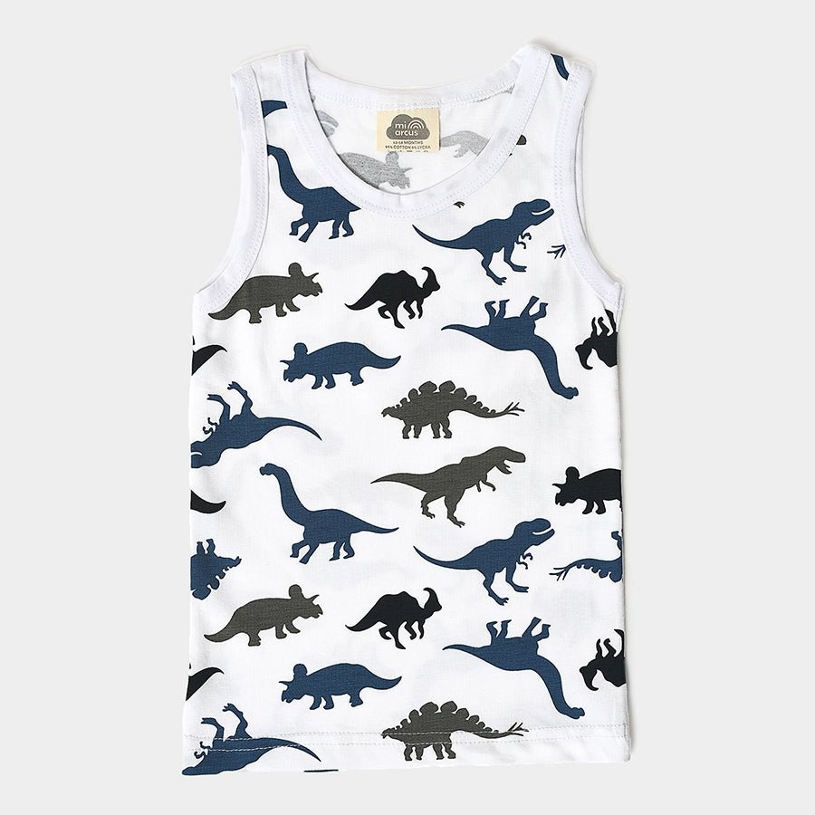 Boys Dino Print Shorts and Vest Set Shorts - Vest Set 2