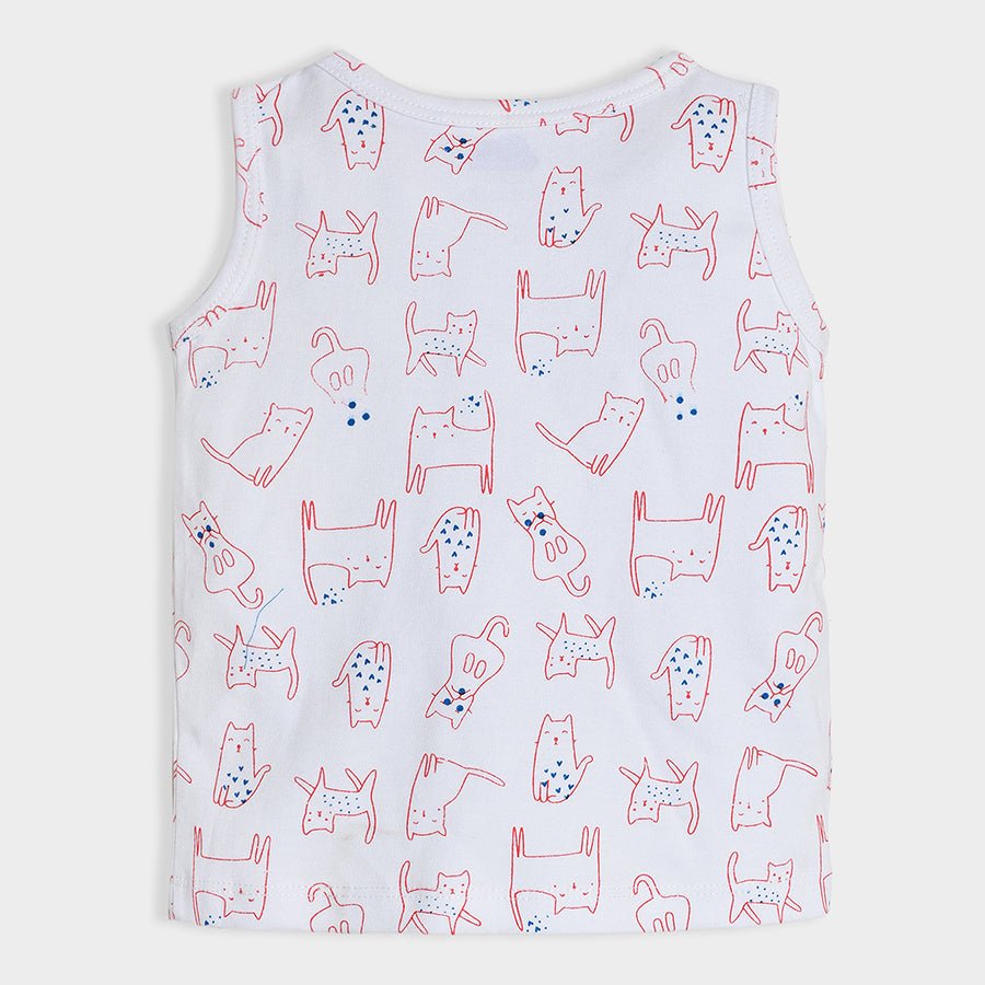 Buddy Dino Solid & Printed Vest Pack of 5 Vest 10