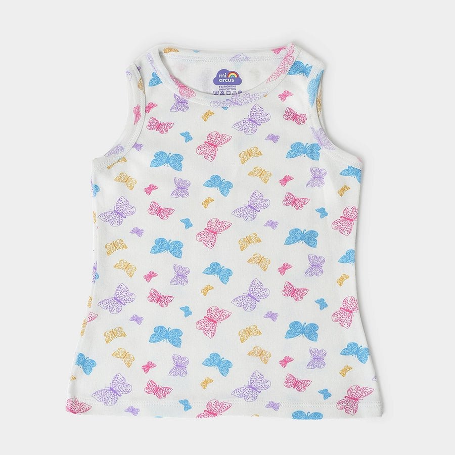 Buddy Girls Printed Vest - Pack of 3 Vest 2