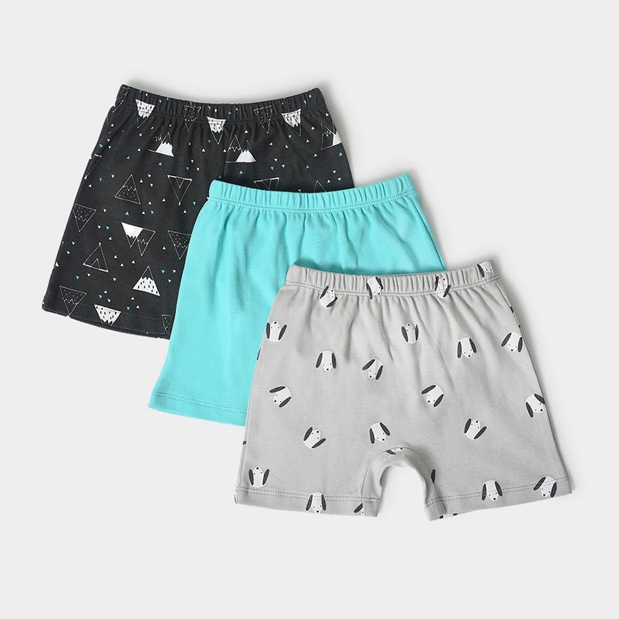 Buddy Kids Printed Sky Shorts - Pack of 3 Shorts 1