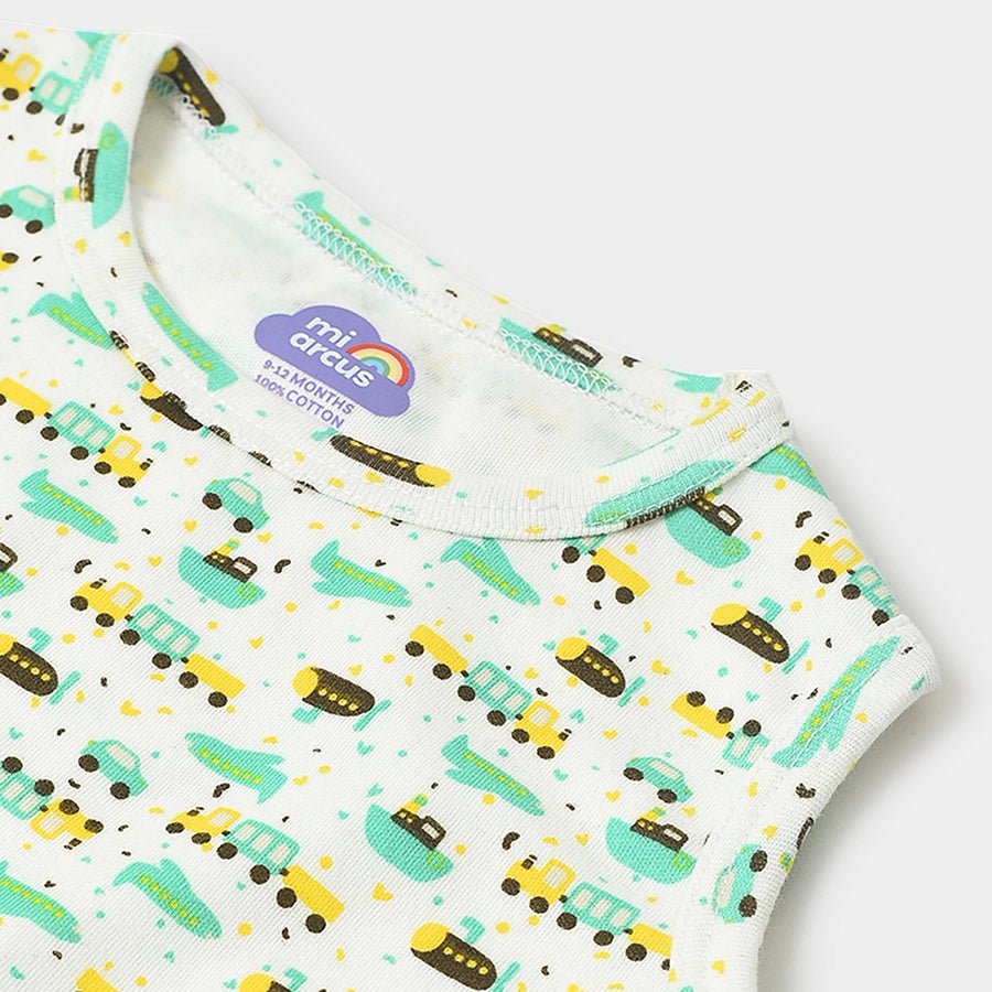 Buddy Kids Printed Vest - Pack of 3 Vest 8