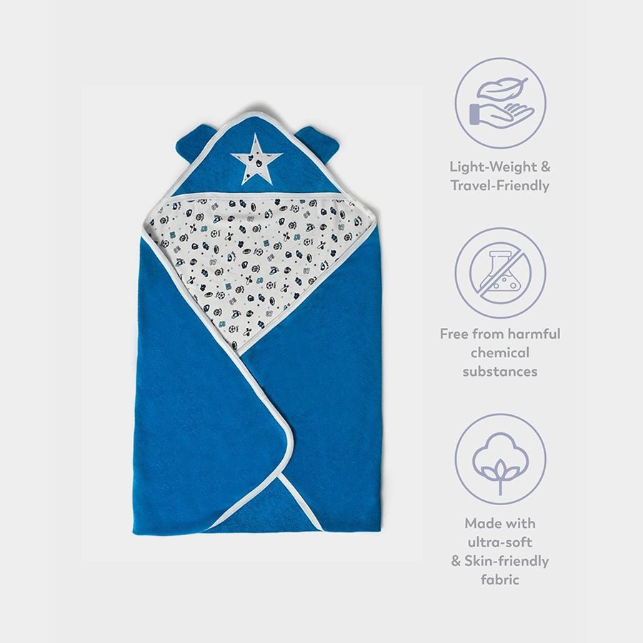 Buddy White Printed Hooded Towel Hooded Towel 7