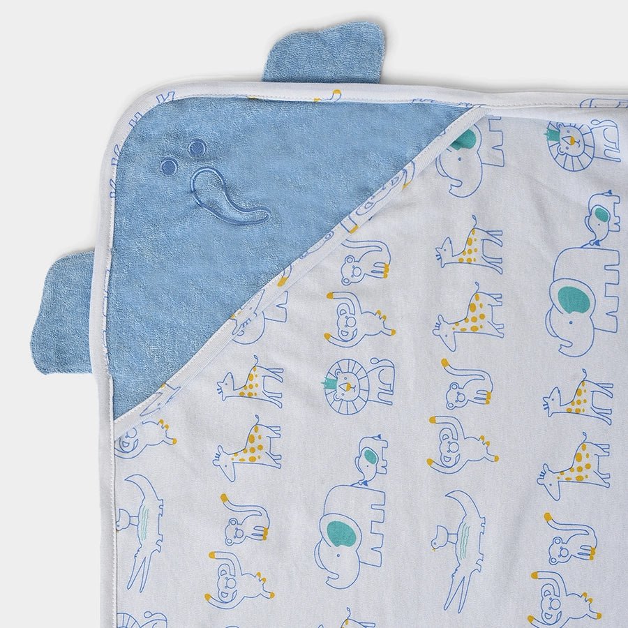 Buddy White Printed Hooded Towel Hooded Towel 4