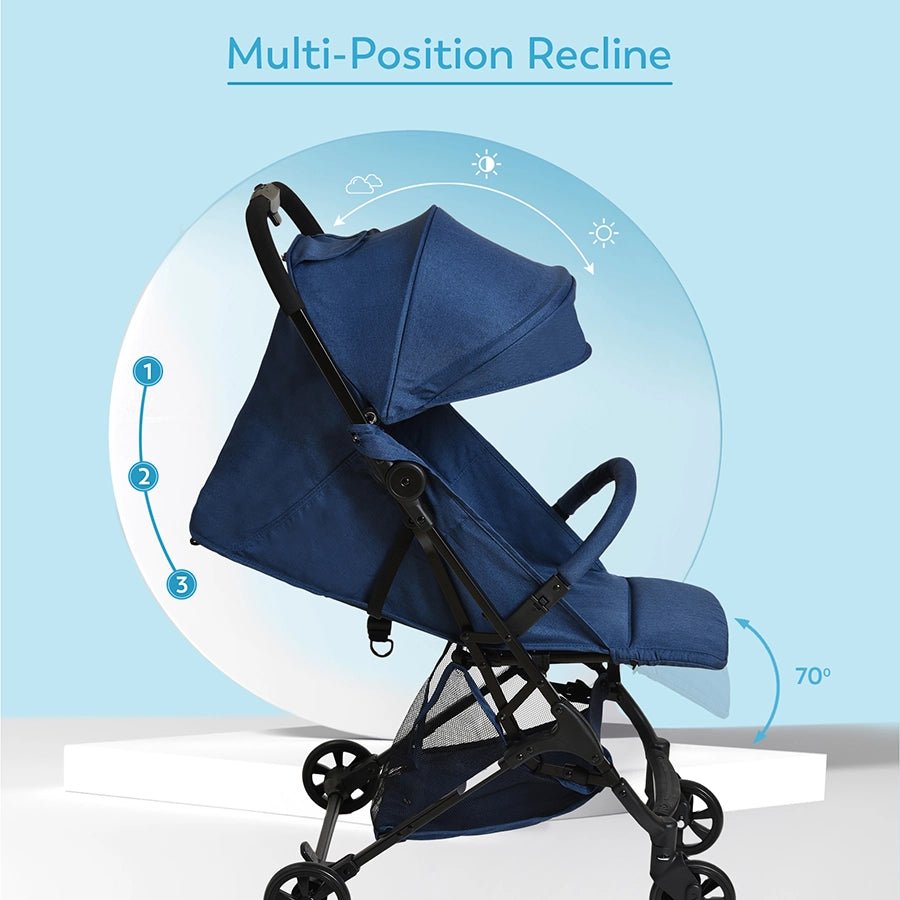 Cuddle Baby Stroller Blue Stroller 16