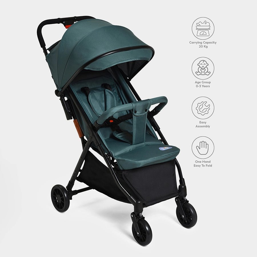 Cuddle Baby Stroller Green Stroller 4