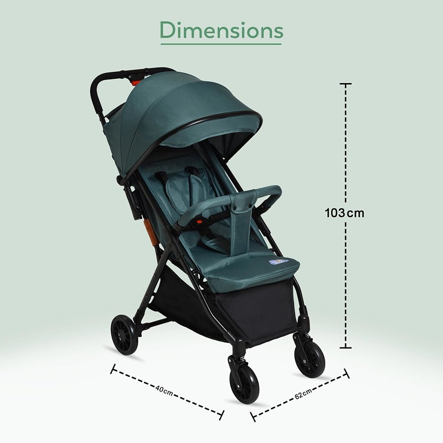 Cuddle Baby Stroller Green Stroller 17