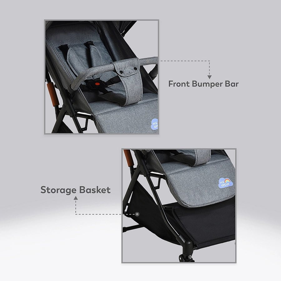 Cuddle Baby Stroller Grey Stroller 6