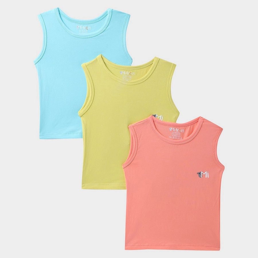 Cuddle Unisex Sky Spandex Vests (Pack of 3) Vest 1
