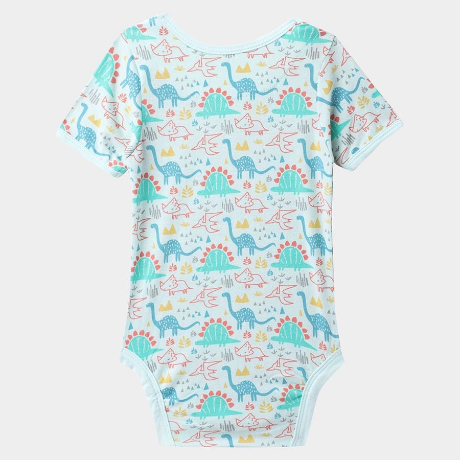 Dino Print Baby Boy Romper (Pack of 3) Romper 6
