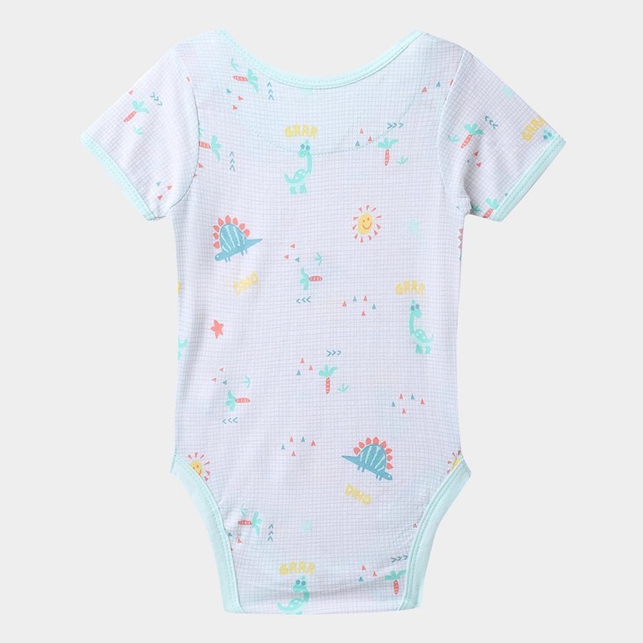 Dino Print Baby Boy Romper (Pack of 3) Romper 7