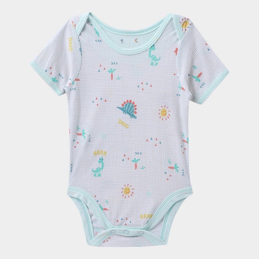 Dino Print Baby Boy Romper (Pack of 3) Romper 4