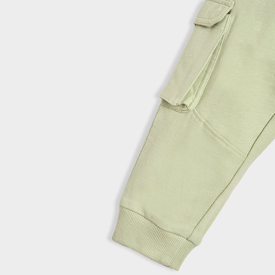 Dinomite Knitted Solid Green Jogger Bottom Wear 5