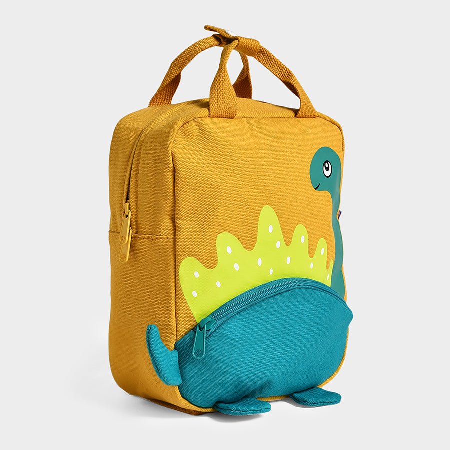 Dinomite Mustard Woven Backpack for Kids School Bag 4