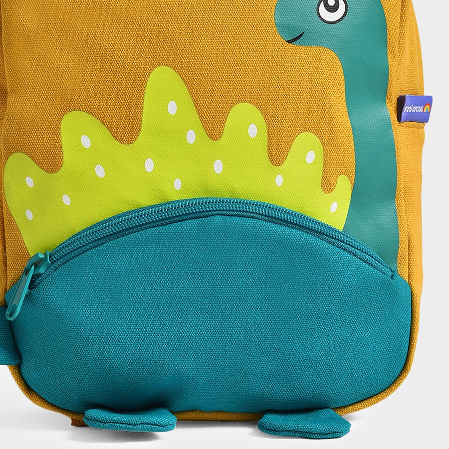 Dinomite Mustard Woven Backpack for Kids School Bag 6