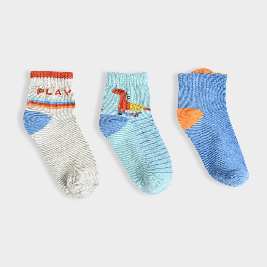 Dinomite Play Knitted Multicolor Socks Pack of 3 Socks 5