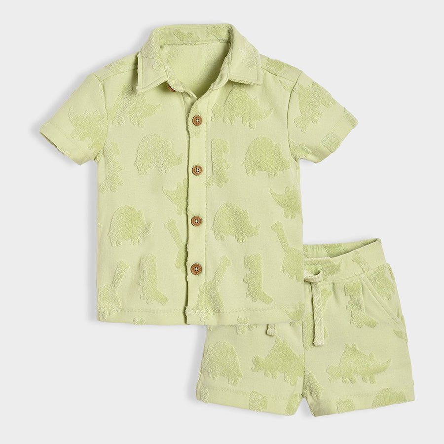 Dinomite Seafoam Green Shirt & Shorts Set Clothing Set 3