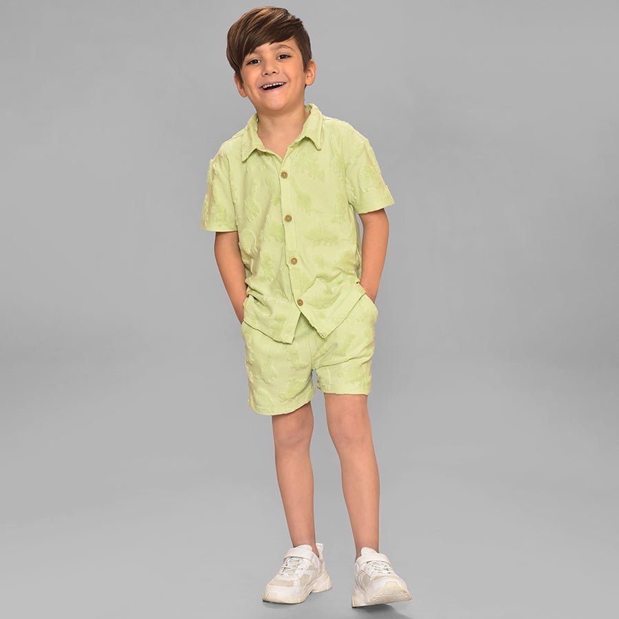 Dinomite Seafoam Green Shirt & Shorts Set Clothing Set 1