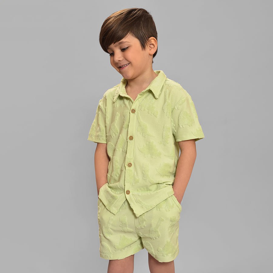 Dinomite Seafoam Green Shirt & Shorts Set Clothing Set 2