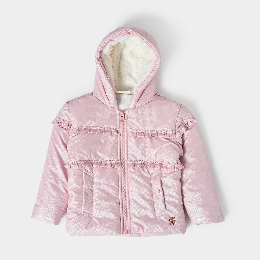 Farm Friends Baby Pink Solid Jacket Jacket Full Sleeves 2