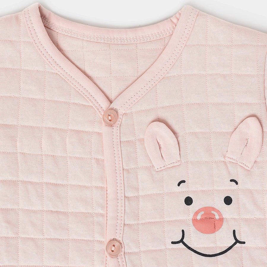 Farm Friends Pink Top with Pyjama Quilted Set Quilted Sweatshirt - Pajama Set 4