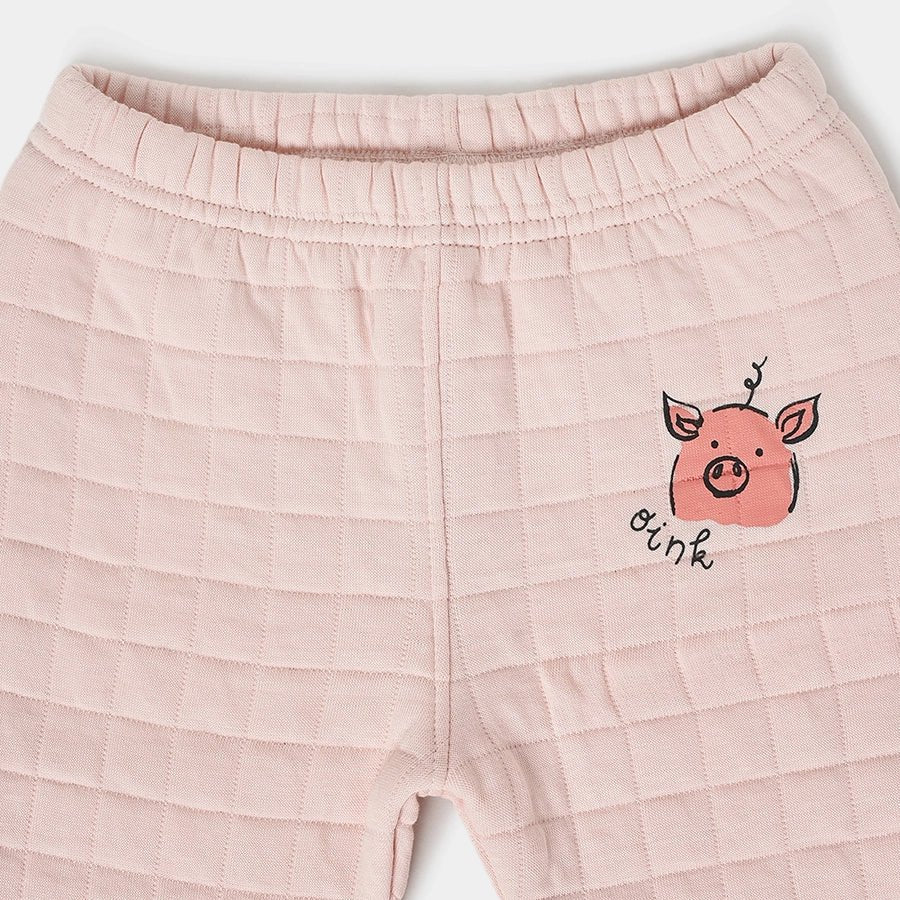 Farm Friends Pink Top with Pyjama Quilted Set Quilted Sweatshirt - Pajama Set 10