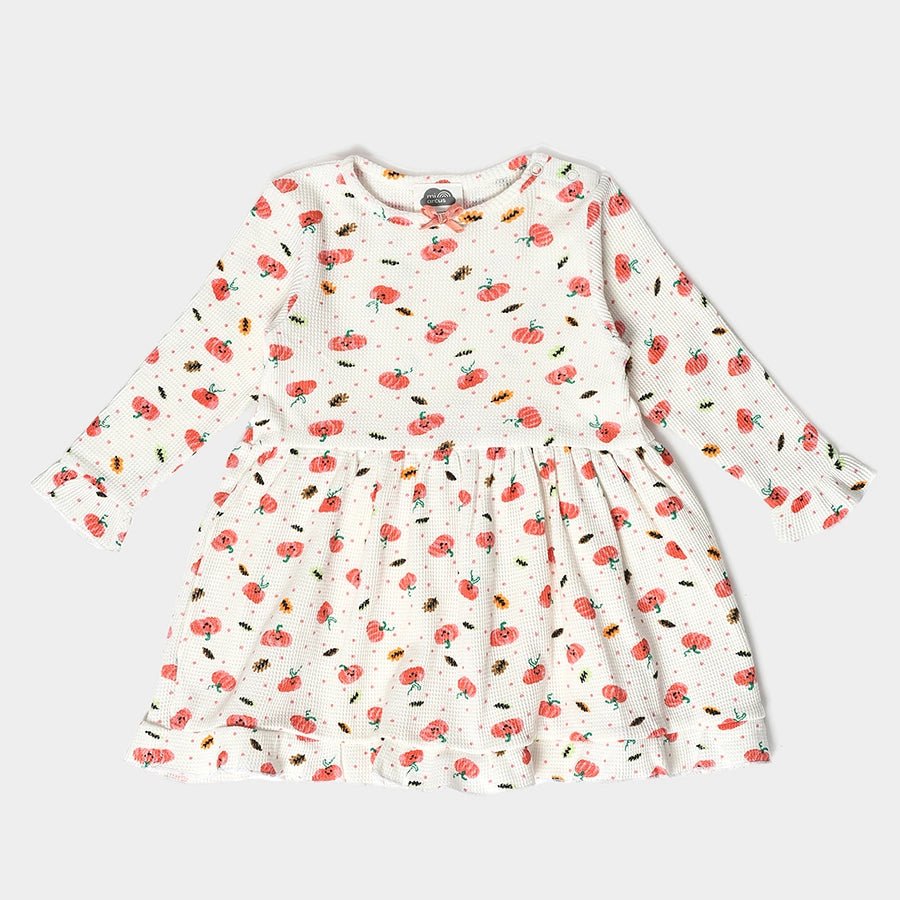 Farm Friends Printed Full Sleeve Dress for Girls Dress 3