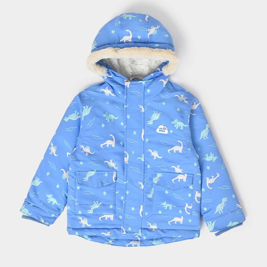 Farm Friends Woven Jacket Blue Jacket Full Sleeves 1