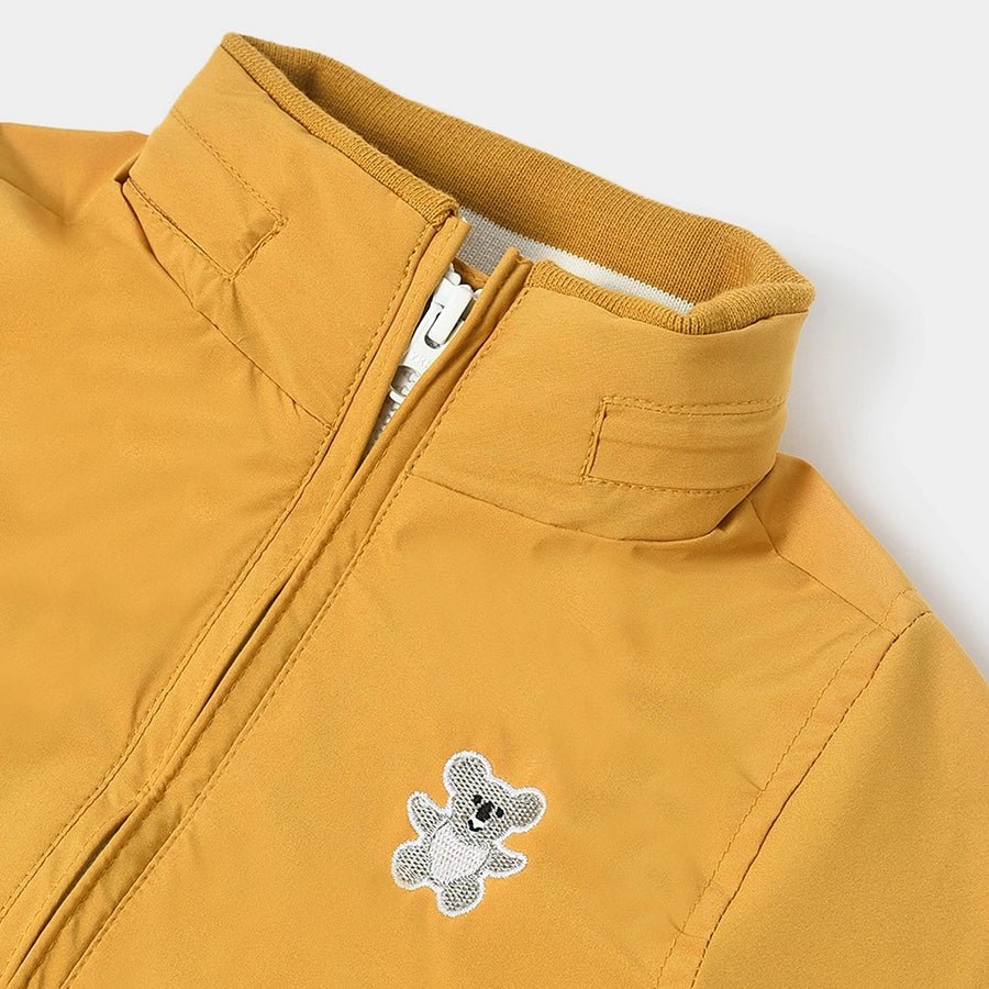 Farm Friends Woven Plain Mustard Jacket for Kids Jacket Full Sleeves 7