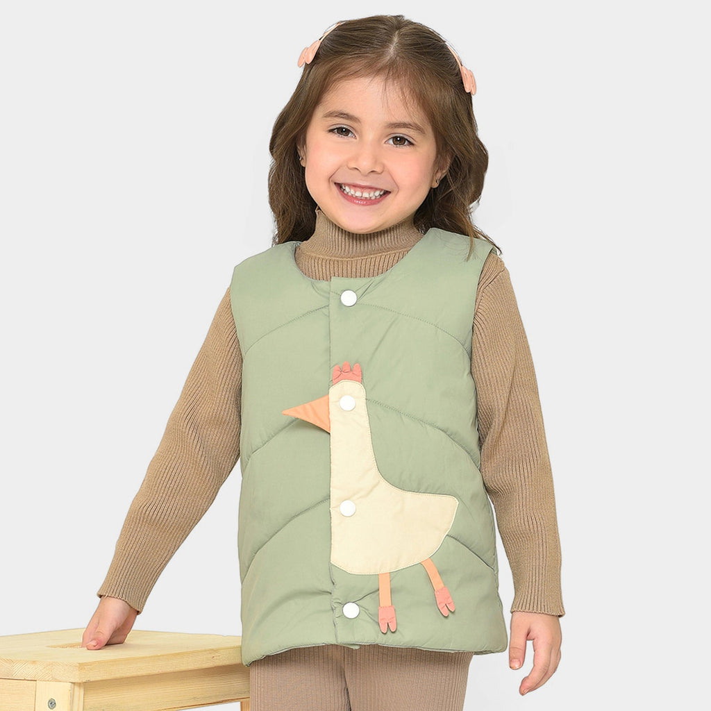 Farm Friends Woven Sleeveless Plain Jacket Sleeveless Jacket 1