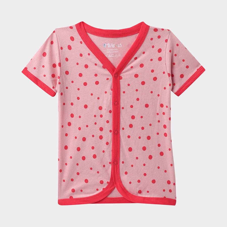 Flamingo Print Baby Girl Front Open Vest (Pack of 3) Front Open Vest 3