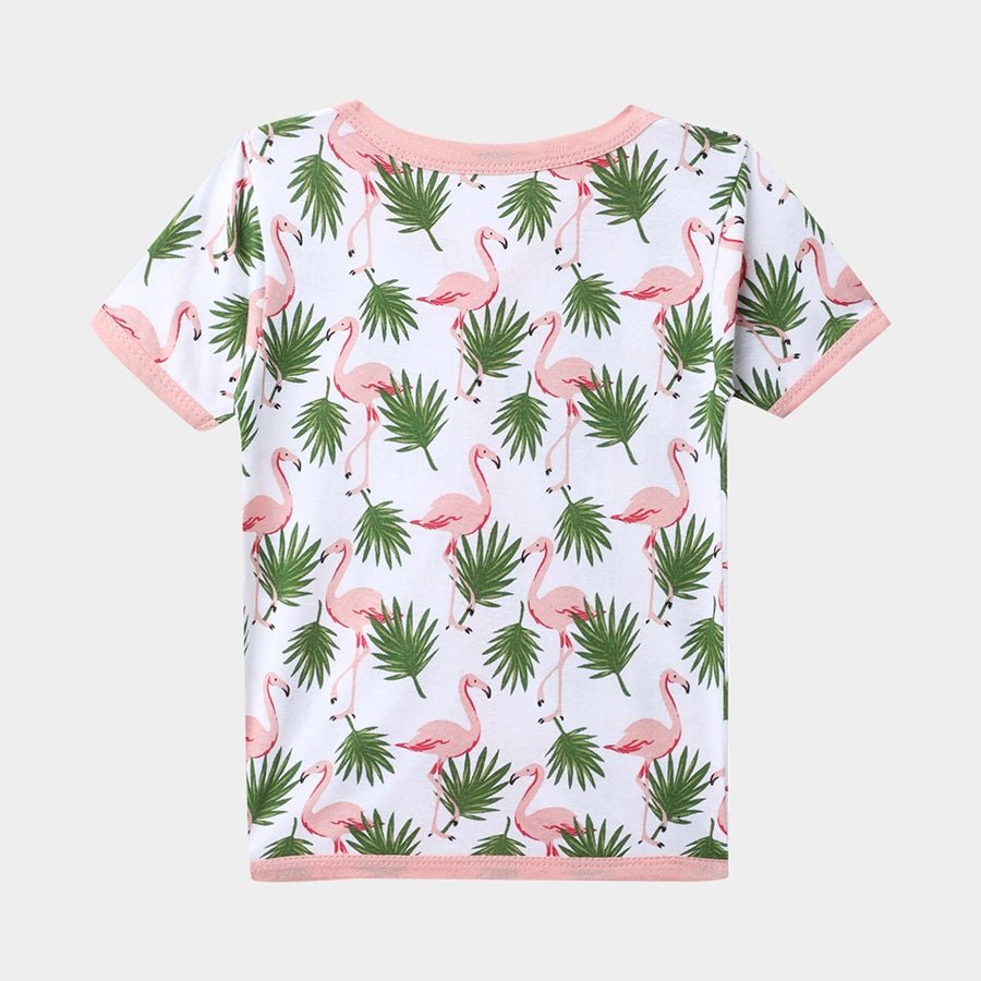 Flamingo Print Baby Girl Front Open Vest (Pack of 3) Front Open Vest 7