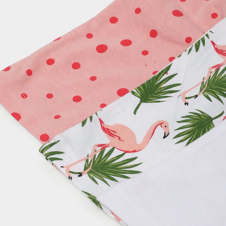 Flamingo Print Baby Girl Tank Top (Pack of 3) Vest 9