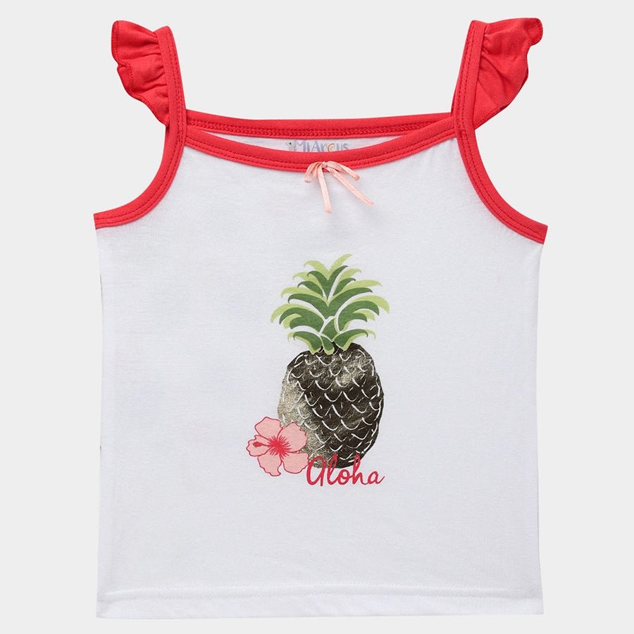 Flamingo Print Baby Girl Tank Top (Pack of 3) Vest 4