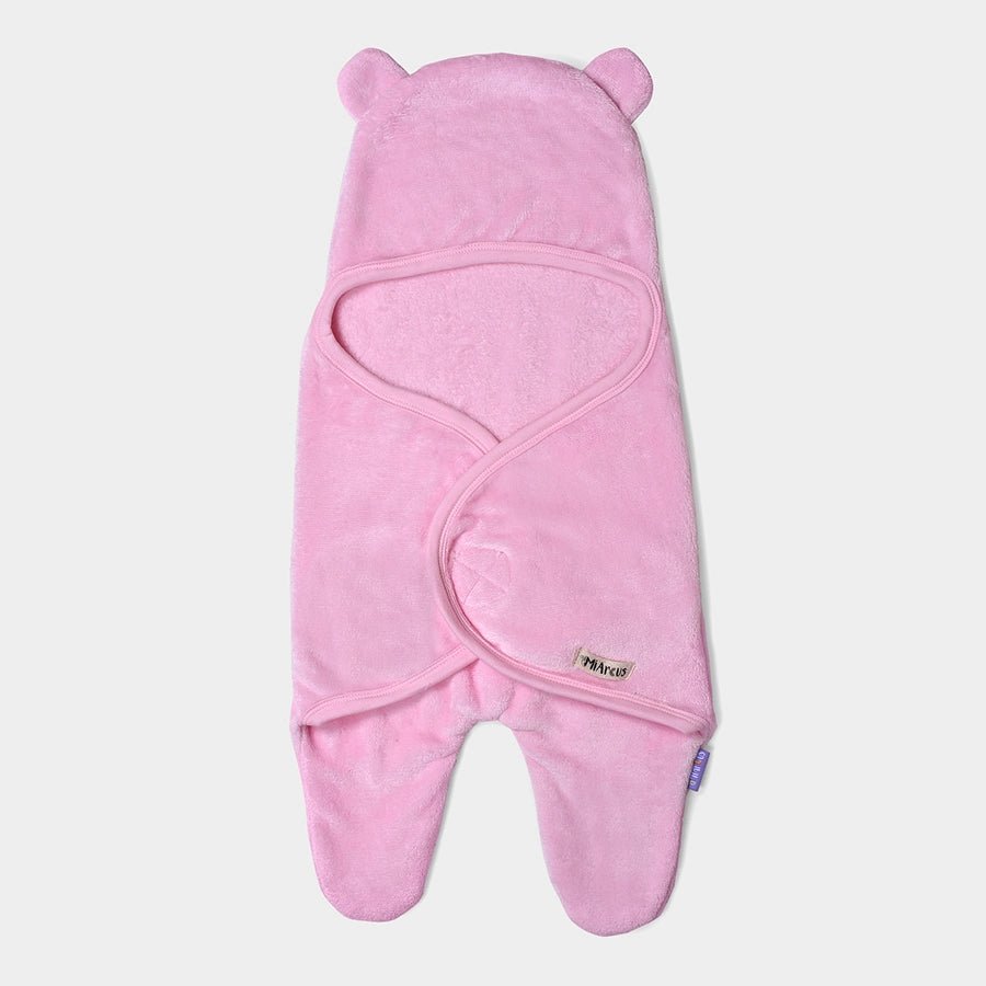 Flurry Knitted Hooded Wrap - Pink Hooded Blanket 2