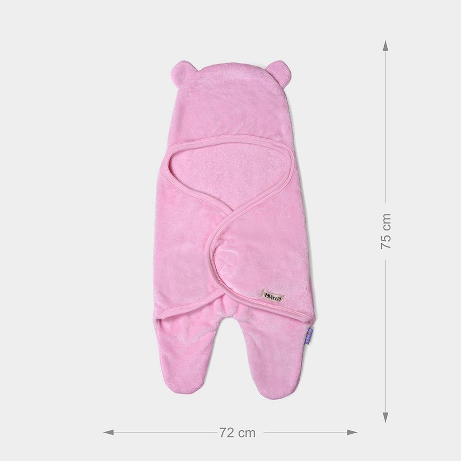 Flurry Knitted Hooded Wrap - Pink Hooded Blanket 3