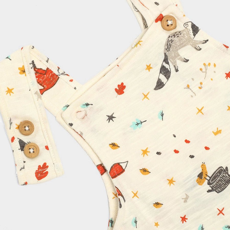 Forest Print Unisex Dungaree with Romper set Dungaree Set 9