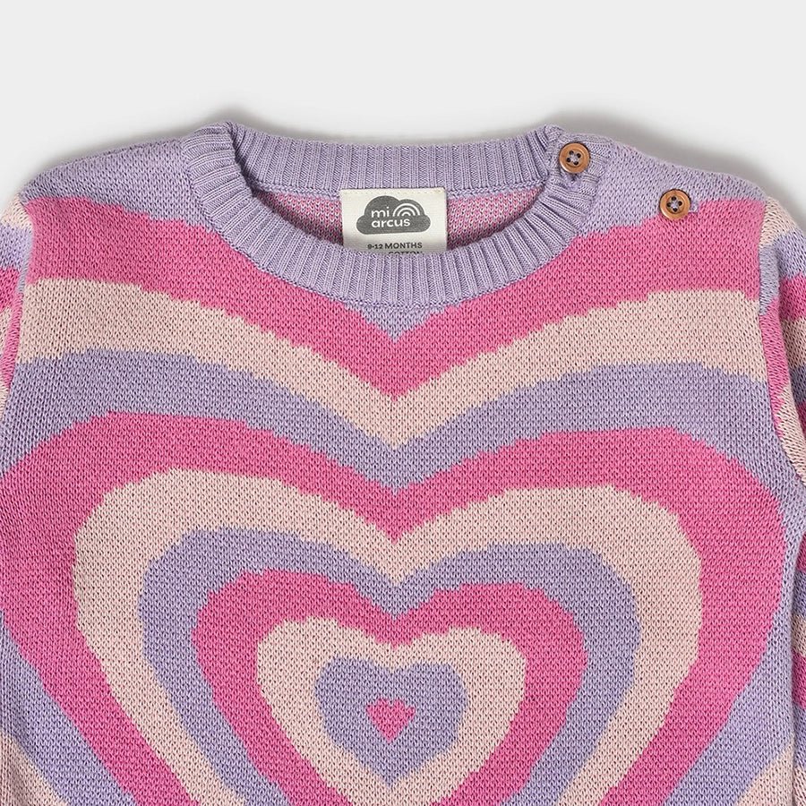 Frosty'z Hearts Knitted Jumper Sweater Full Sleeves 5