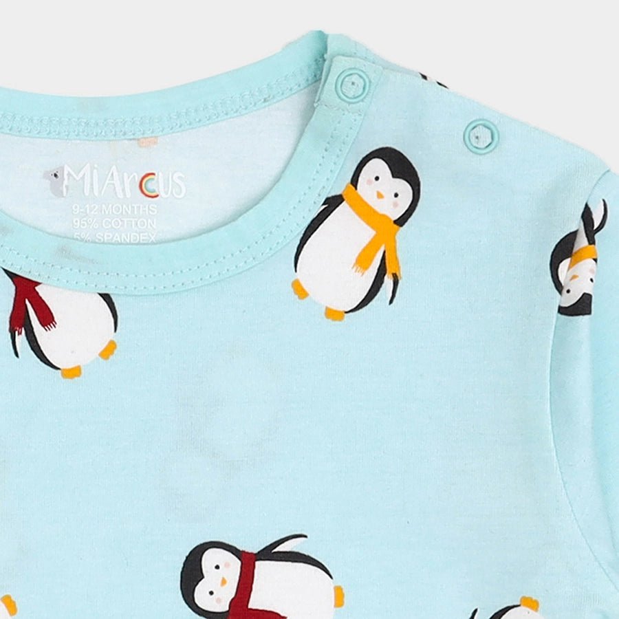 Fun Days Unisex Penguin Slumber Set (Full Sleeve Tee-Pyjama) Clothing Set 4