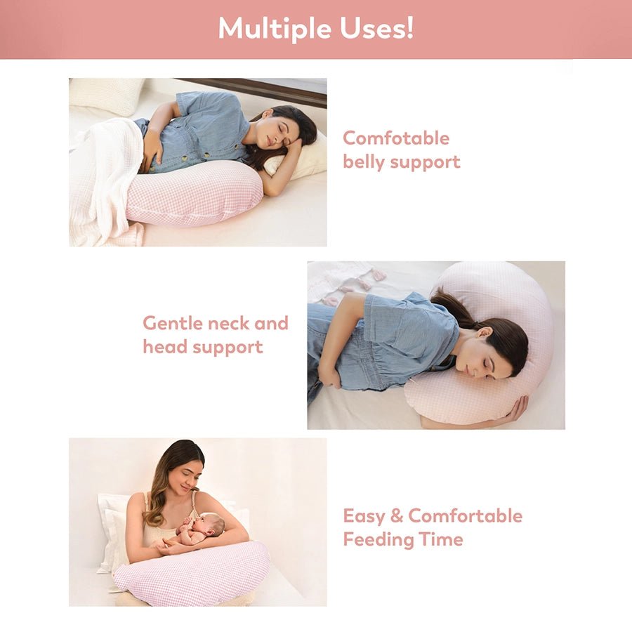 Gingham Contour Pregnancy Pillow Pregnancy Pillow 7