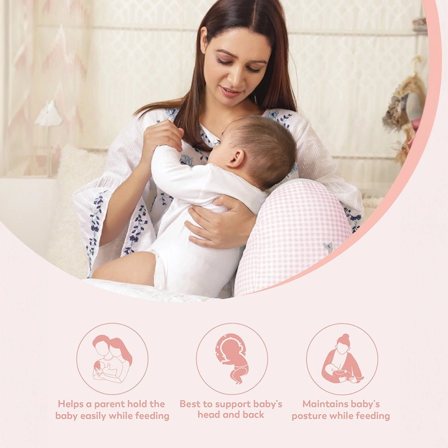 Gingham Milk Boss Feeding Support Pillow Feeding Pillow 3