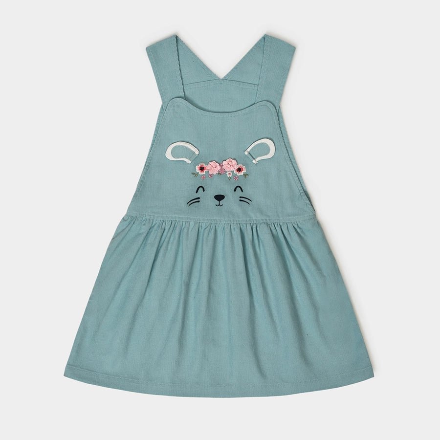 Girls Dungaree Style Dress with T - Shirt Set Dress Set 6