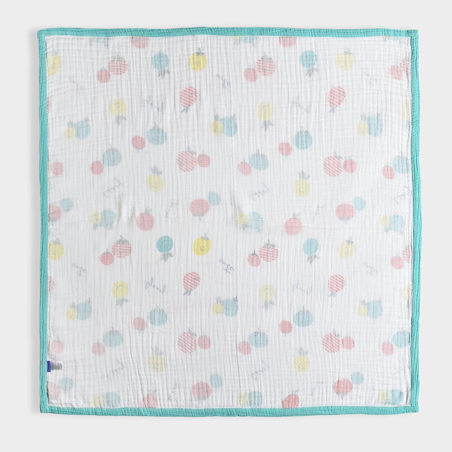 Grow Kind Dappled Muslin Blanket White Blanket 4