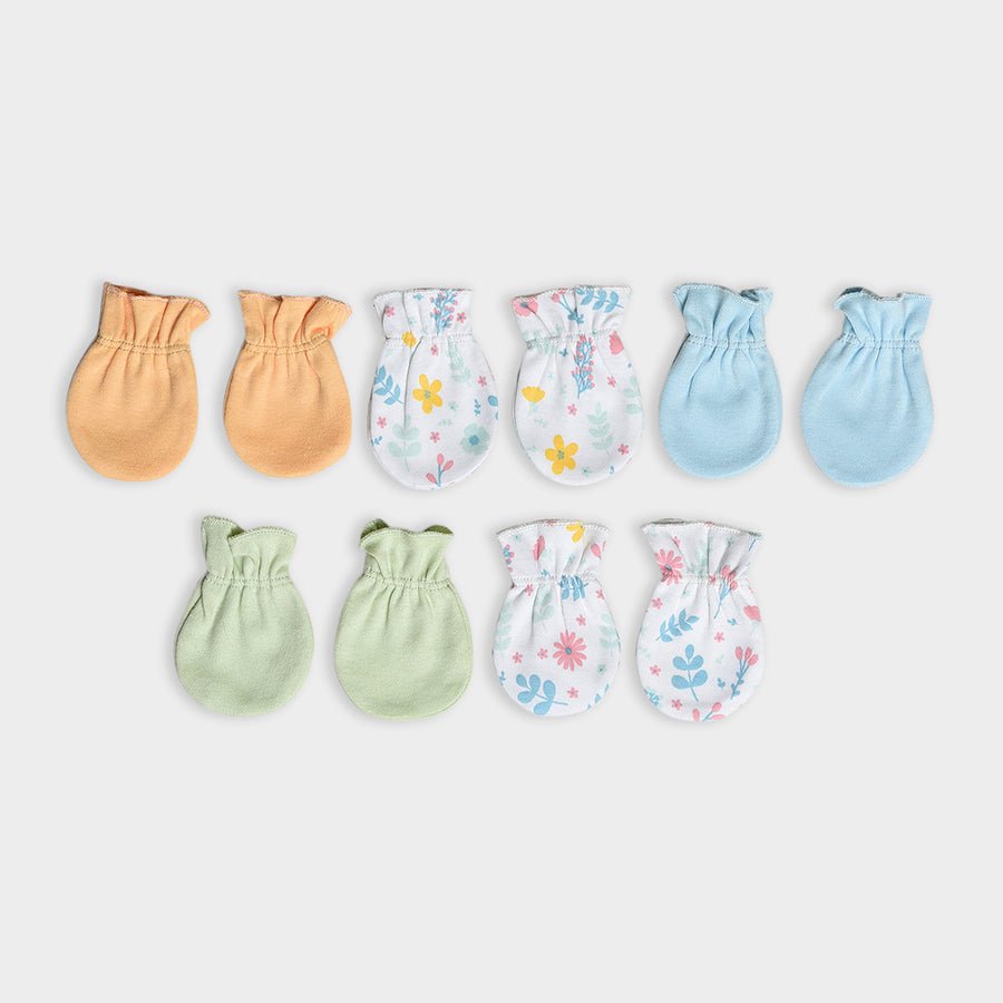 Happy Summer Acel Solid & Printed Mittens Set Pack of 3 Mittens 2