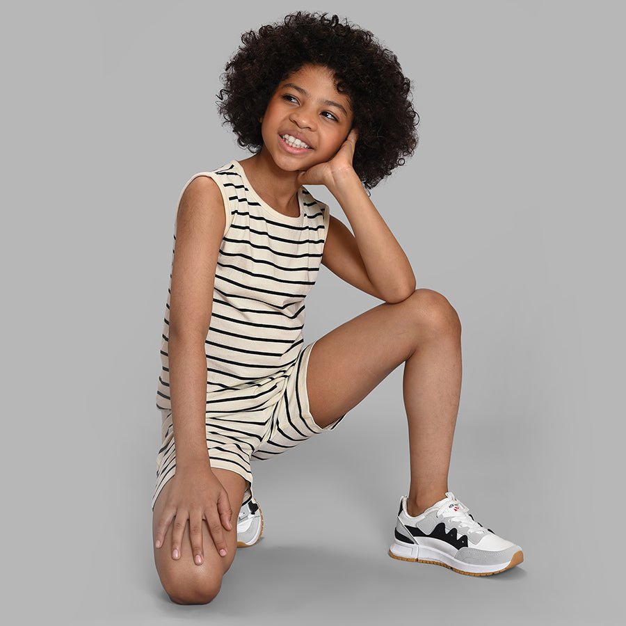 Happy Summer Adore Stripes T-Shirt & Shorts Set Shorts - Vest Set 2