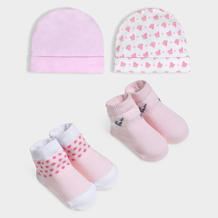 Happy Summer Blushy Cap & Socks Set Pack of 2 Cap & Socks 1