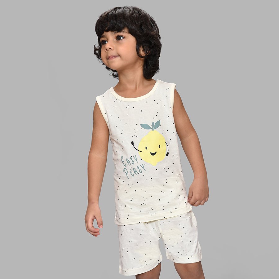 Happy Summer Easy Peasy Printed Vest & Shorts Set Shorts - Vest Set 10